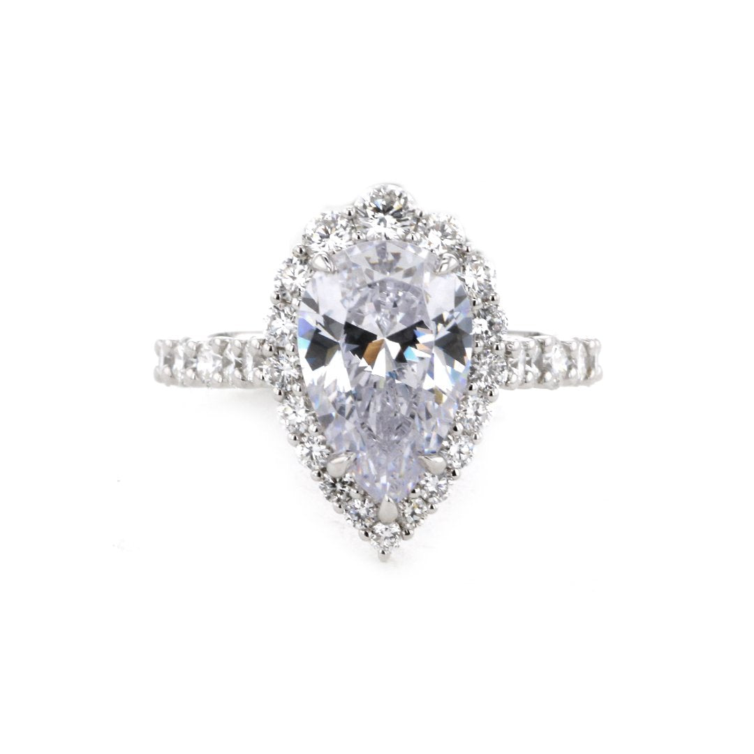 1.11 ctw Diamond Halo Engagement Ring