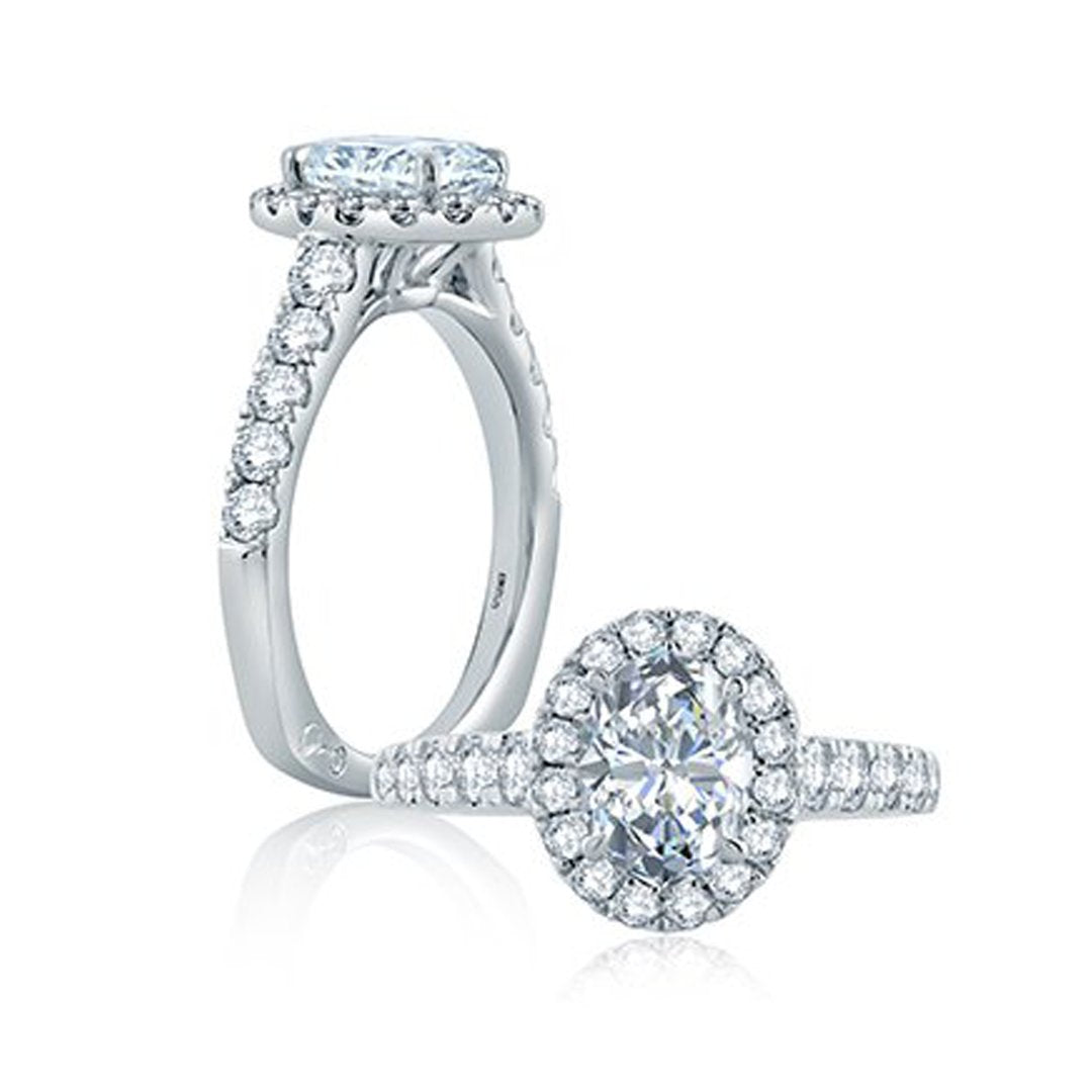 1.27 ctw Diamond Halo Engagement Ring