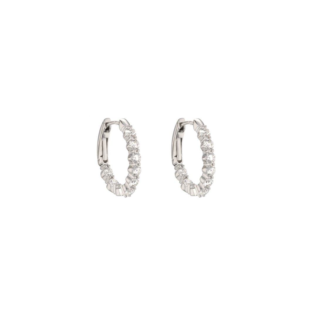 1.56 ctw Diamond 1/2" Inside-Out Hoop Earrings