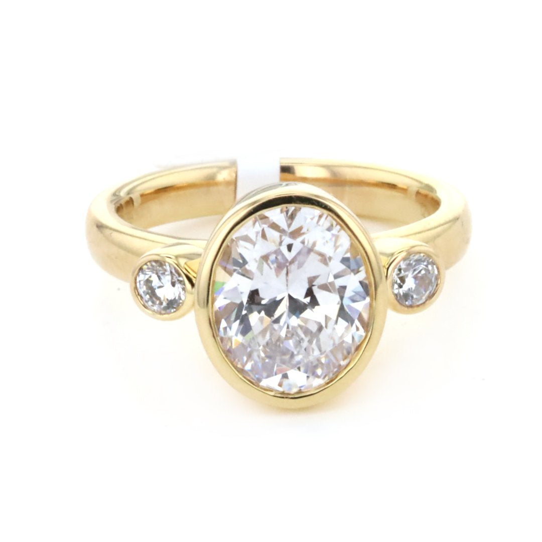 0.20 ctw Diamond Bezel Engagement Ring