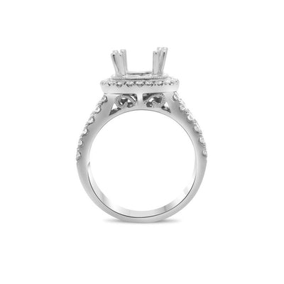 1.37 ctw Diamond Halo Engagement Ring
