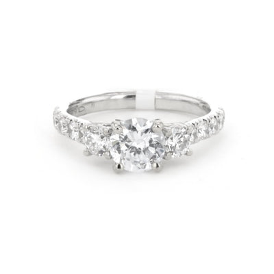 0.90 ctw Diamond Three-Stone Engagement Ring