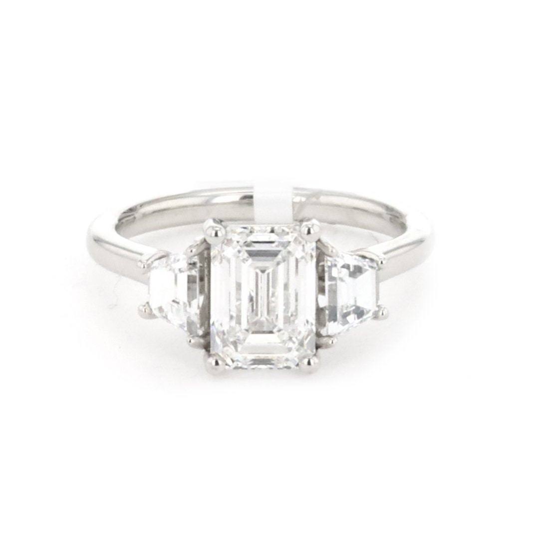 Diamond Lab-Grown Three Stone Engagement Ring