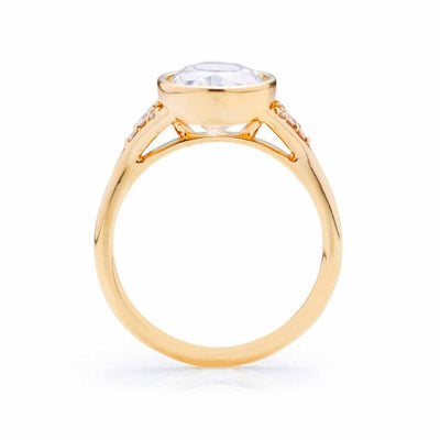0.10 ctw Diamond Bezel Engagement Ring