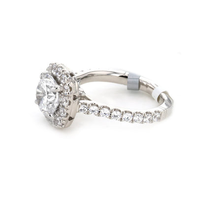 1.28 ctw Diamond Halo Engagement Ring