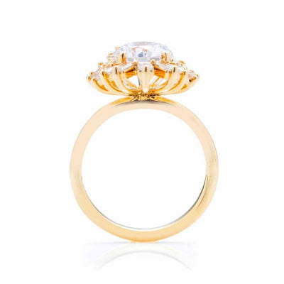 1.54 ctw Diamond Halo Engagement Ring