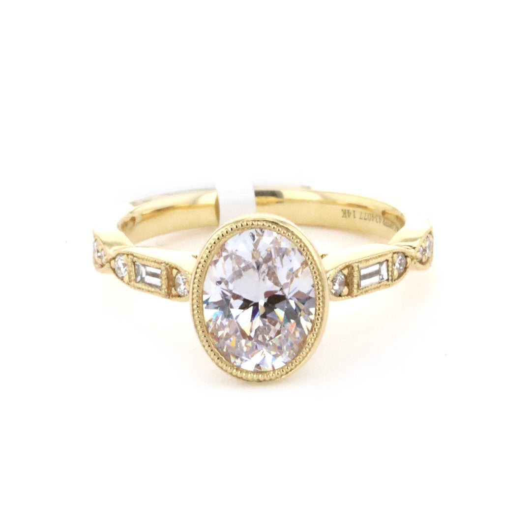 0.30 ctw Diamond Bezel Engagement Ring