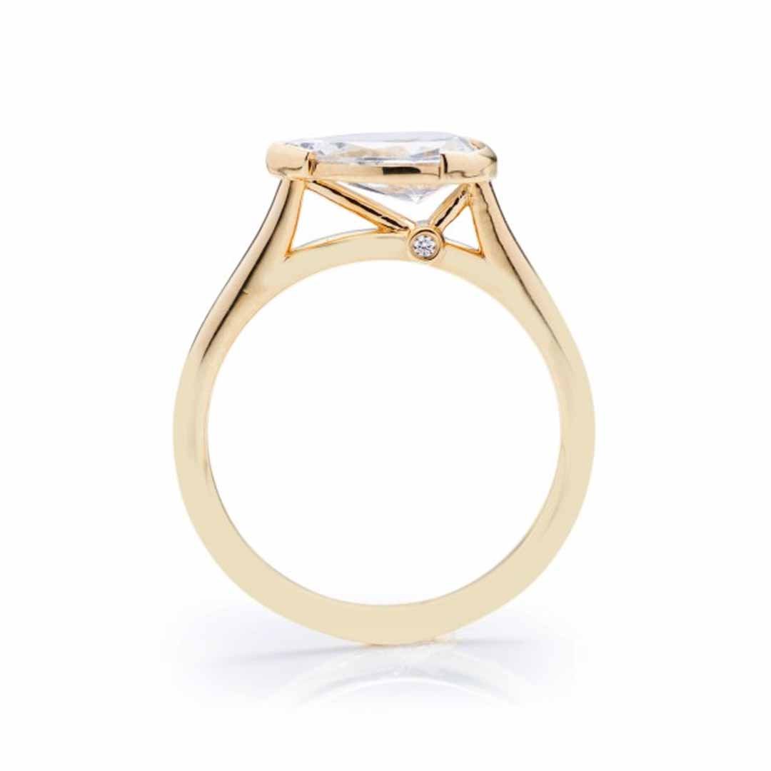 0.01 ctw Diamond Bezel Engagement Ring