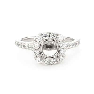 0.72 ctw Diamond Halo Engagement Ring