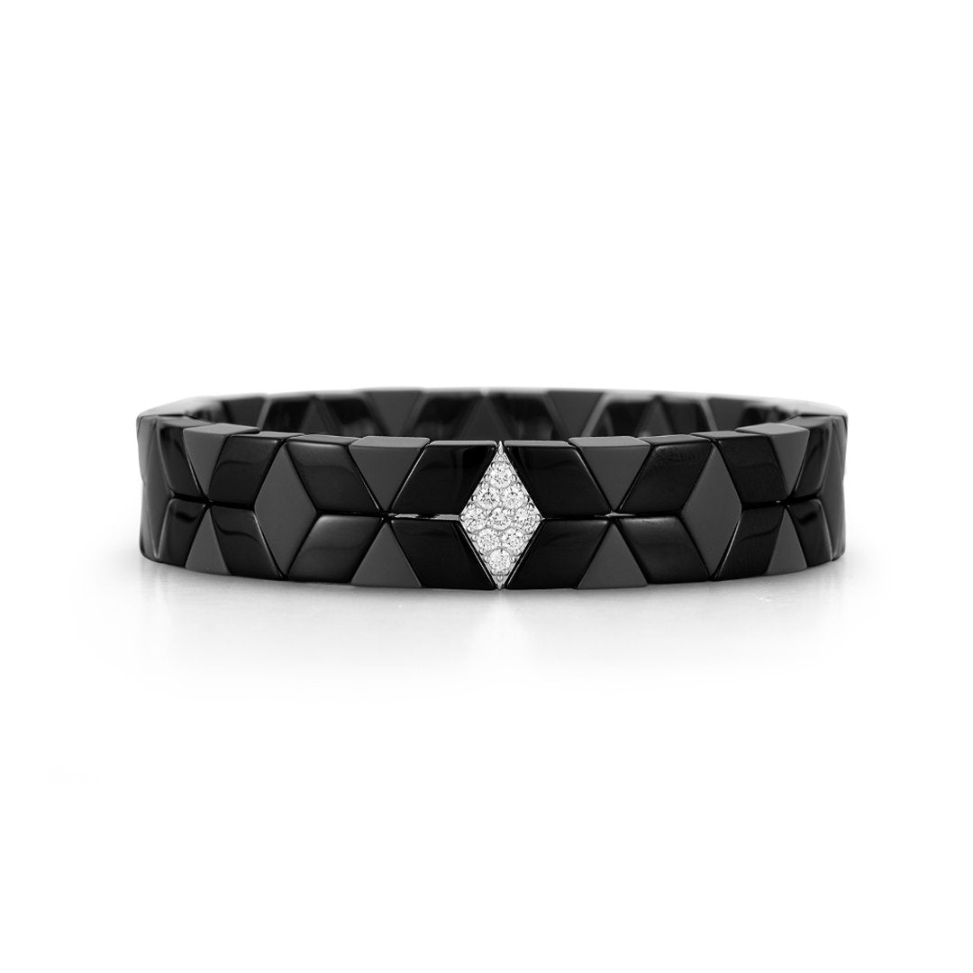 0.20 ctw Diamond Ceramic Stretch Bracelet