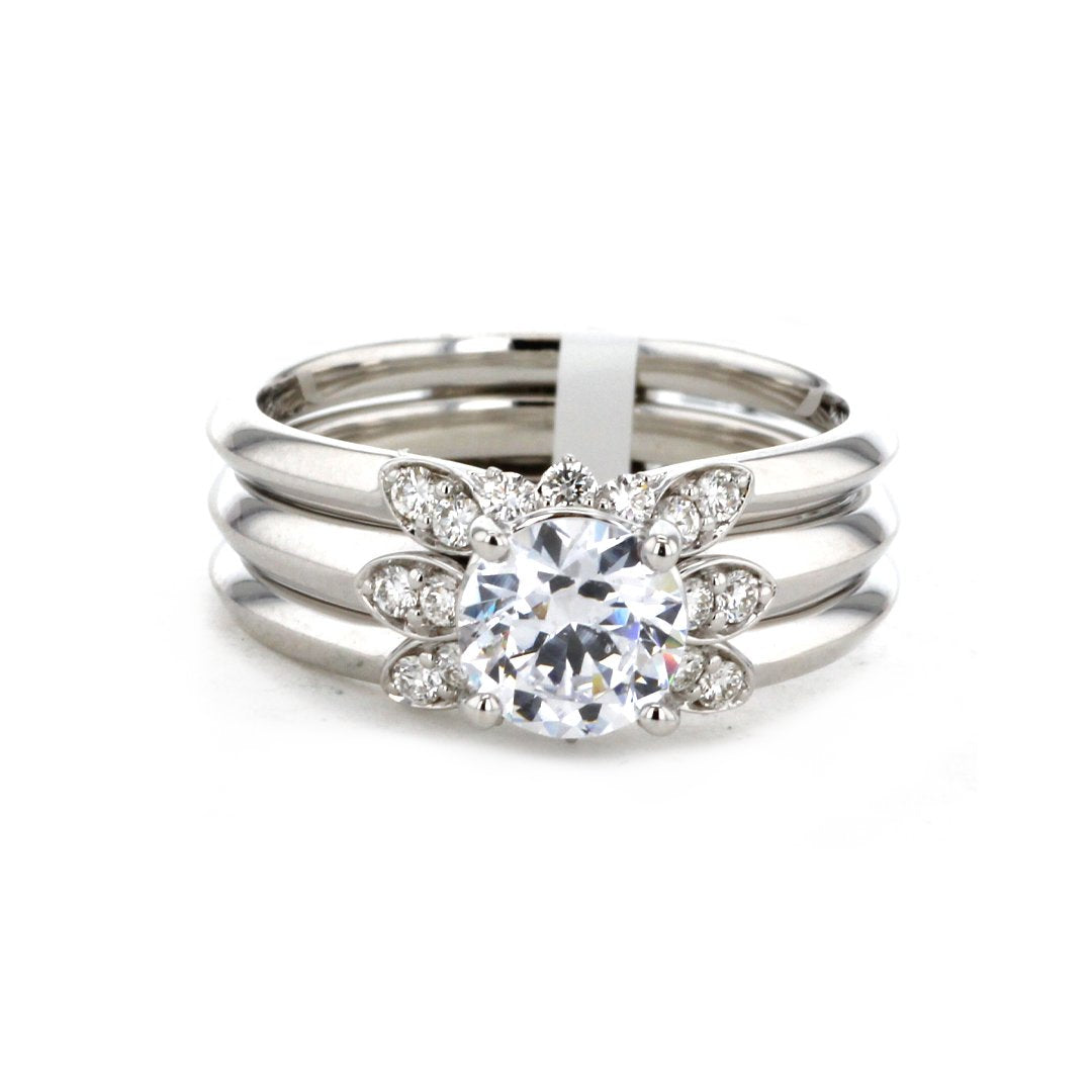 0.26 ctw Diamond 2 Ring Set Engagement Ring