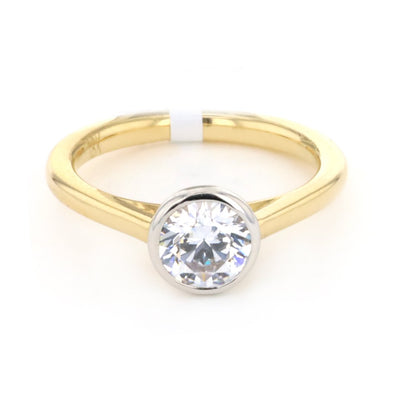 Cathedral Bezel Solitaire Engagement Ring - Continental Diamond