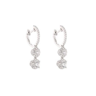 1.23 ctw Diamond Drop Earrings - Continental Diamond
