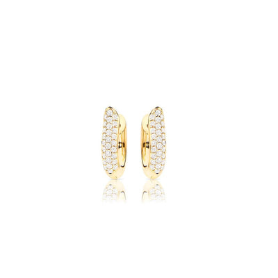 0.67 ctw Diamond Hoop Earrings - Continental Diamond