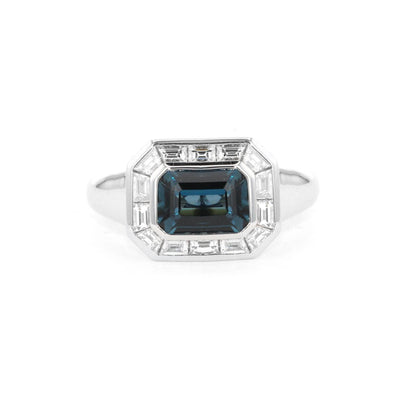Blue Topaz & Diamond Ring - Continental Diamond