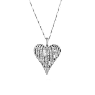 1.34 ctw Angel Heart Necklace - Continental Diamond