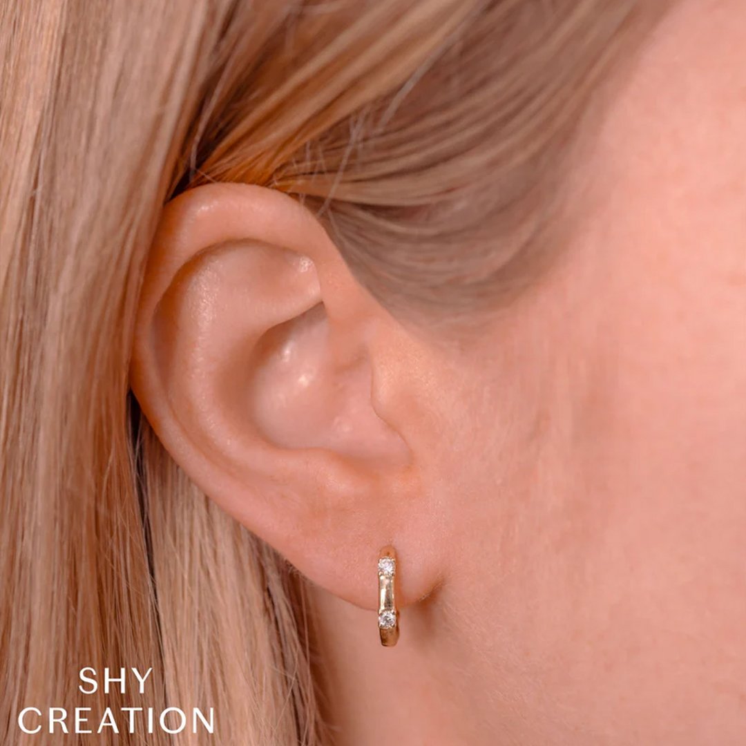 0.14ctw Diamond Huggie Earrings