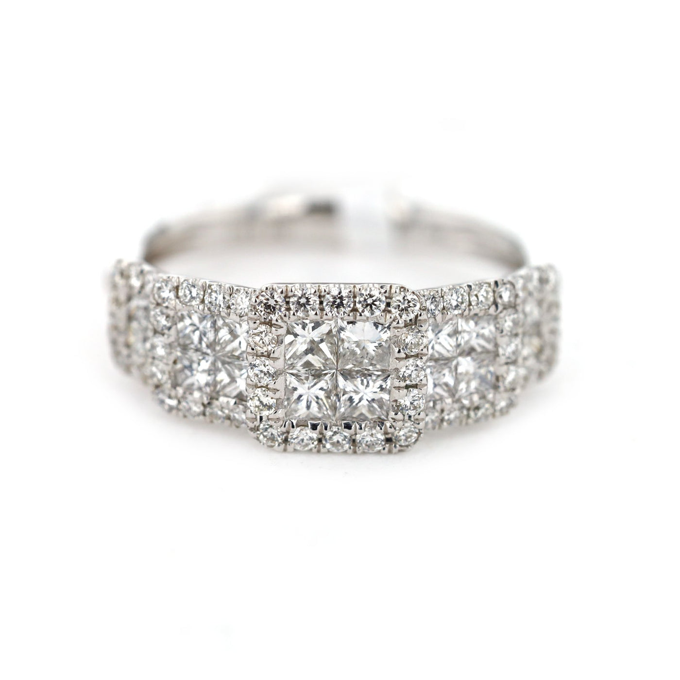1.13ctw Diamond Halo Ring