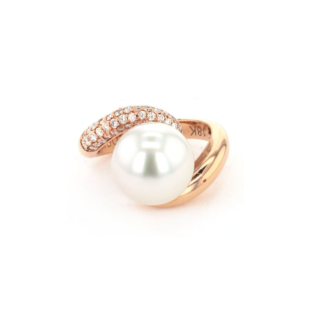 Pearl & Diamond Bypass Ring