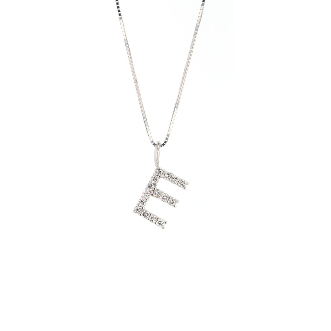 0.48 ctw Diamond Letter "E" Pendant