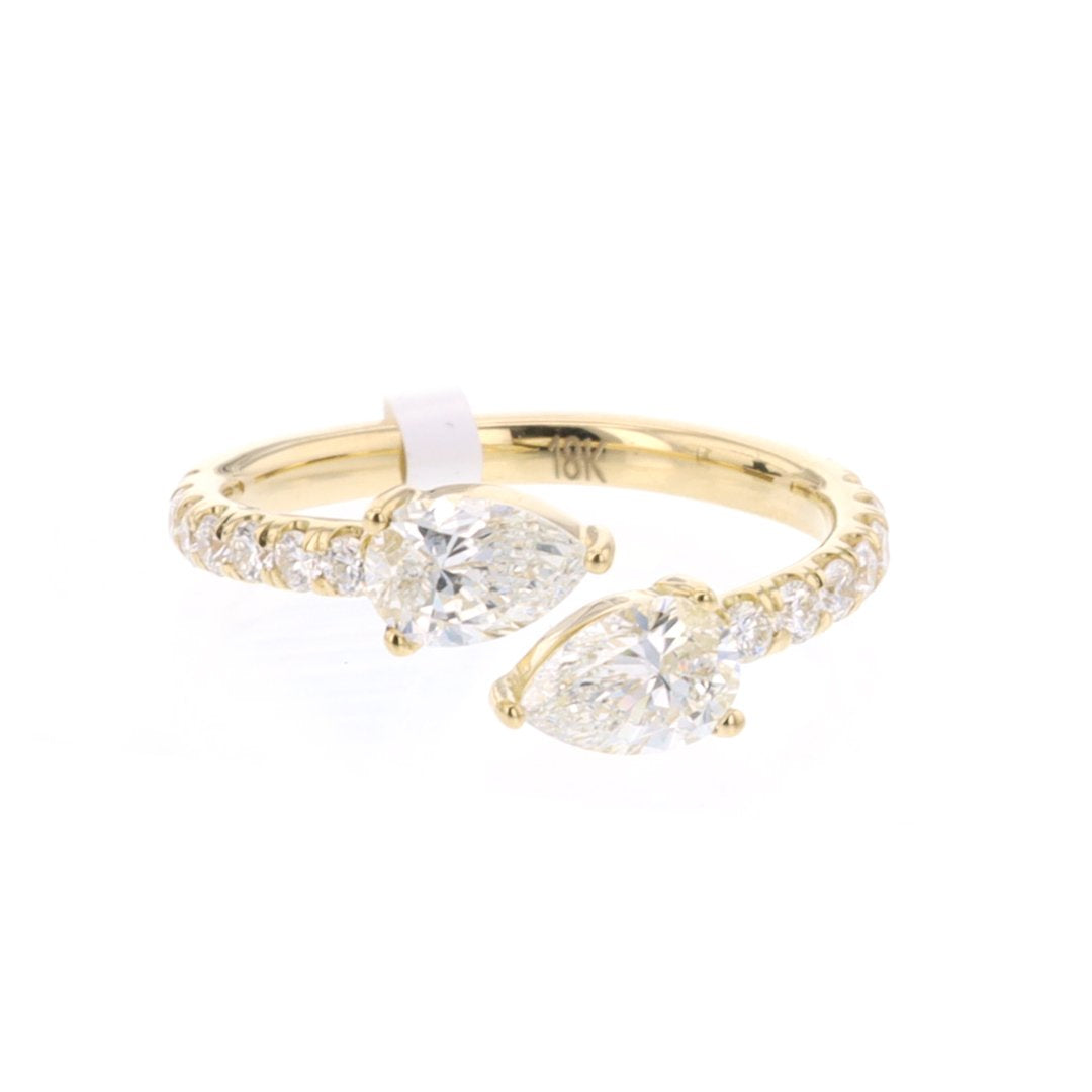 1.3 ctw Diamond Pear By-Pass Band