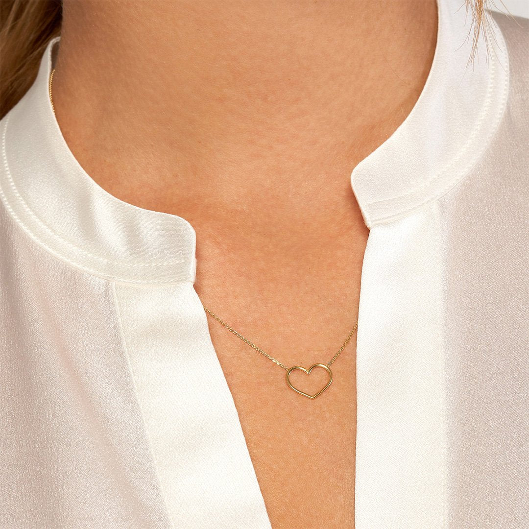 Open Wire Heart Necklace