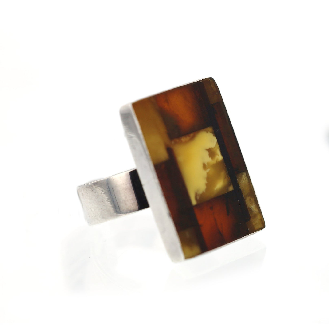 Mosaic Amber Ring