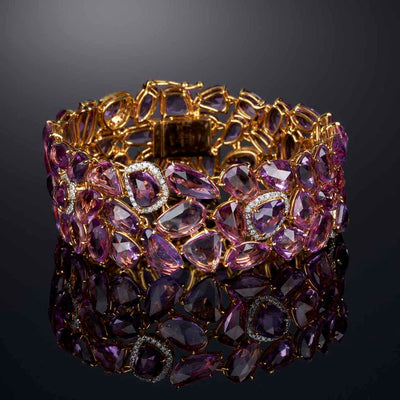 Multi-Shape Sapphire & Diamond Bracelet