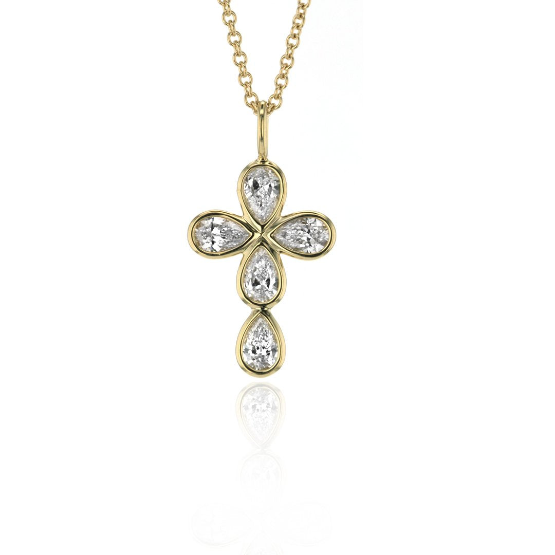 1.33 ctw Diamond Cross Pendant Necklace