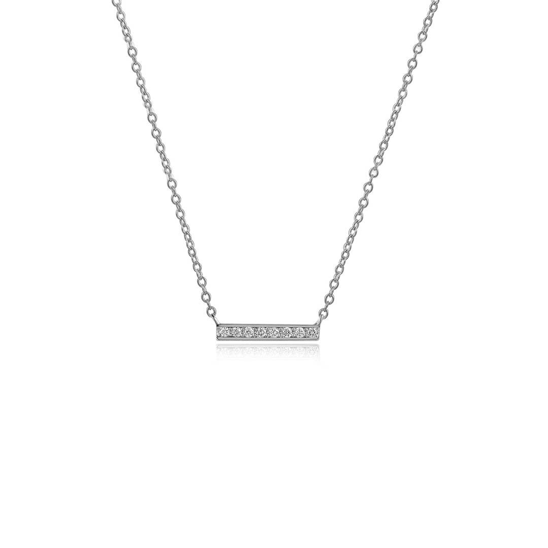 16+2" 0.06 ctw Diamond Bar Necklace