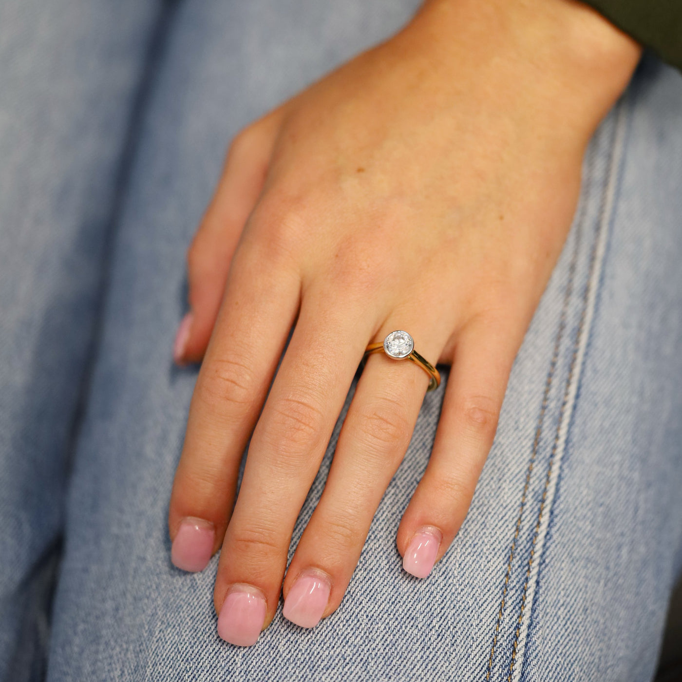 Bezel Solitaire Engagement Ring