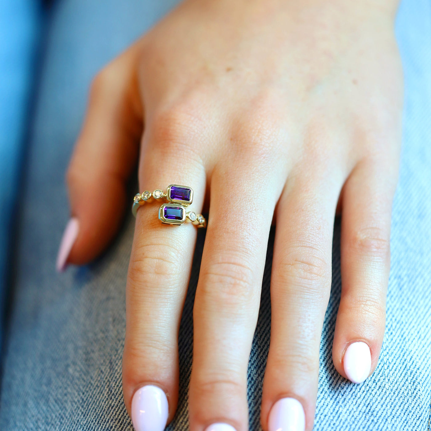 Amethyst & Diamond Ring