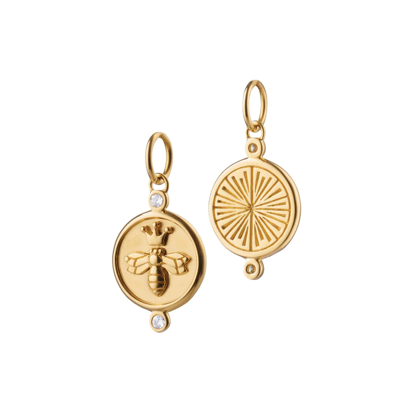 Diamond Queen Bee Charm Pendant