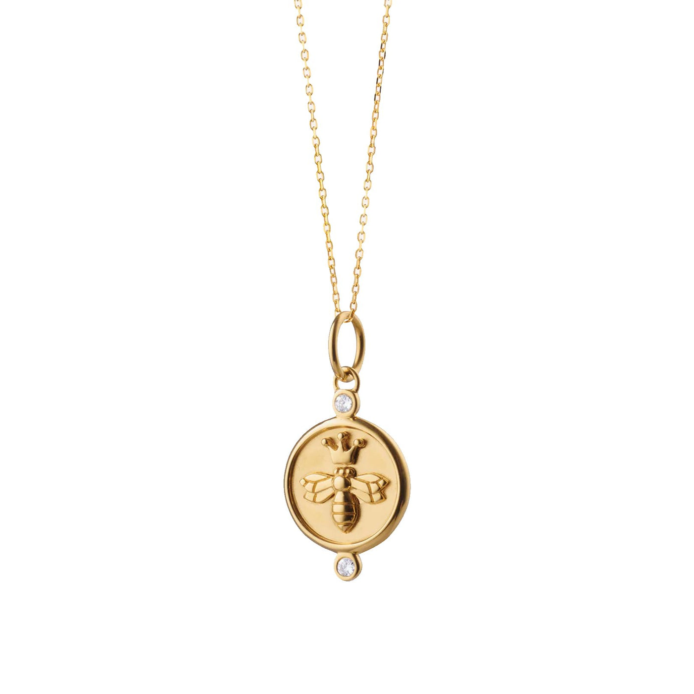 Diamond Queen Bee Charm Pendant