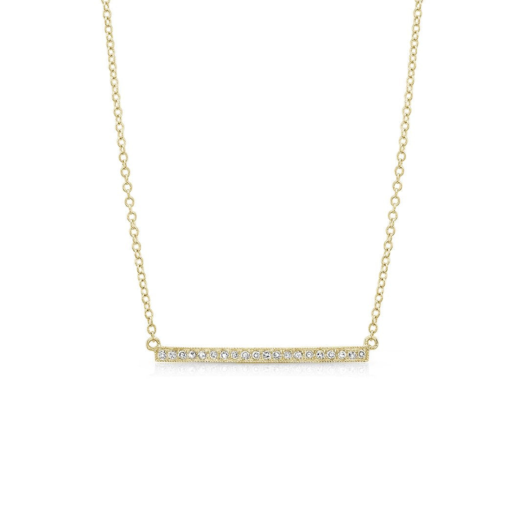 16+2" 0.11 ctw Diamond Bar Necklace