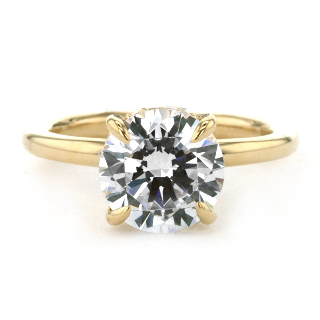 0.16 ctw Diamond Hidden Halo Engagement Ring