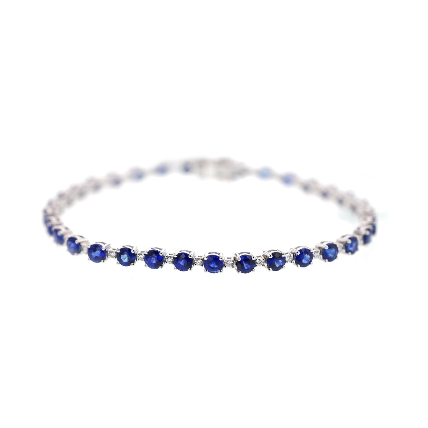 Blue Sapphire & Diamond Bracelet