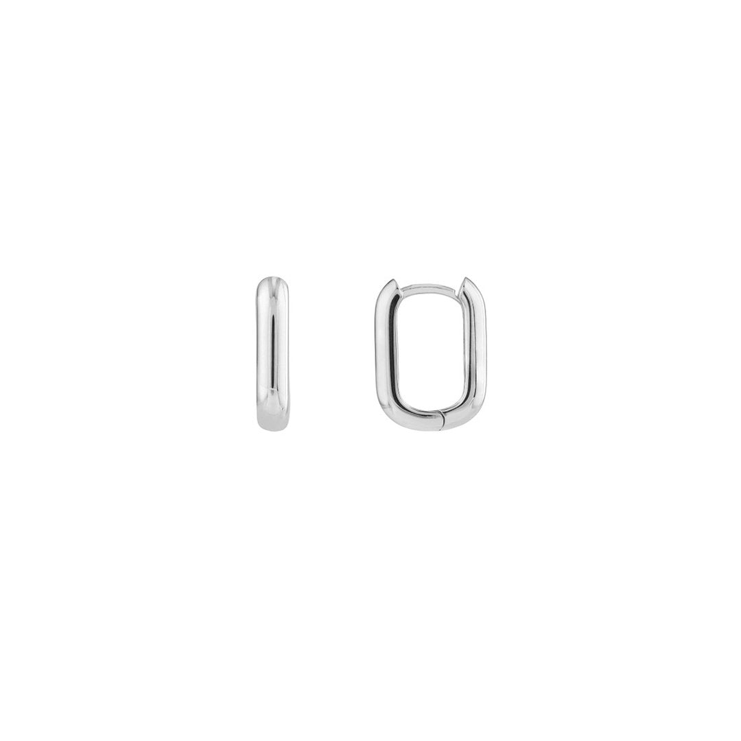 10x15MM Oblong Hoop Earrings