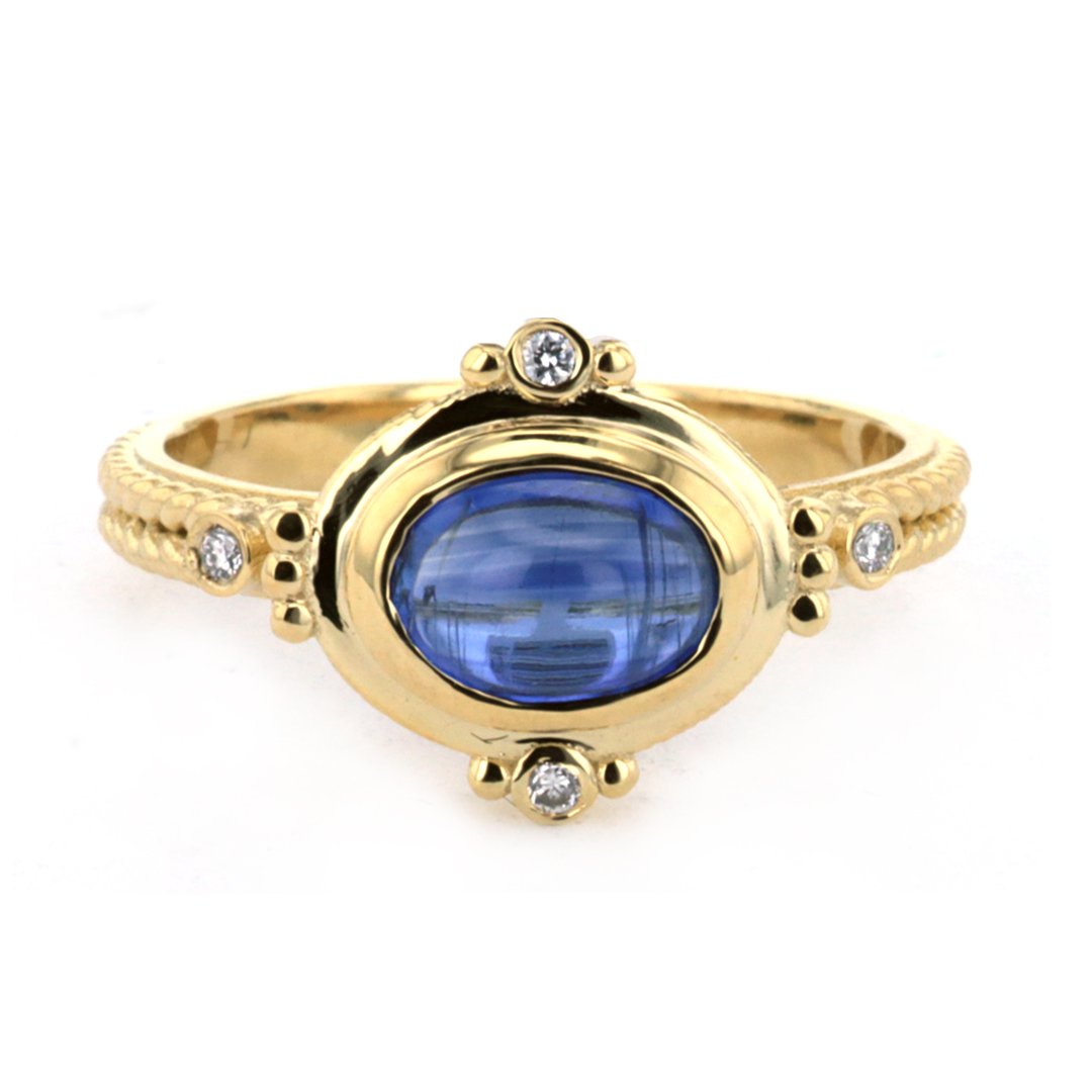 Blue Cabochon Ring