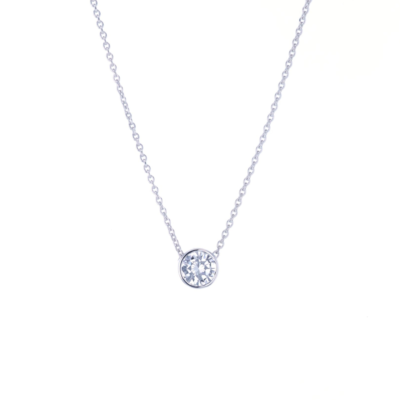 18" 0.28 ct Diamond Solitaire Bezel Necklace