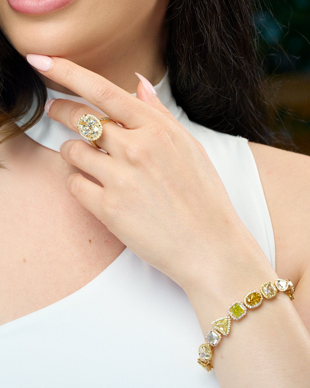 Natural Fancy Colored Diamond Bracelet
