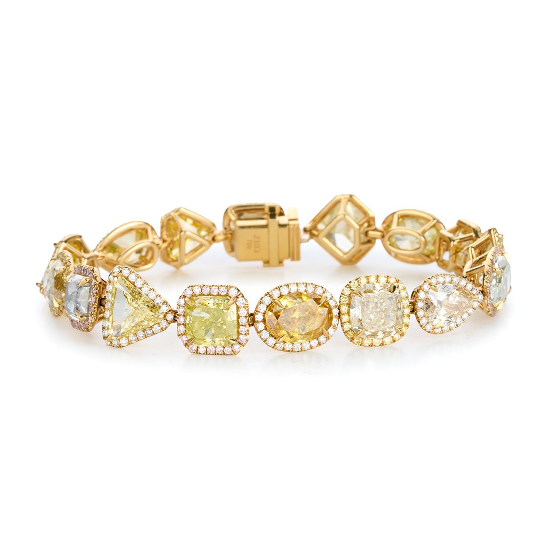 Natural Fancy Colored Diamond Bracelet