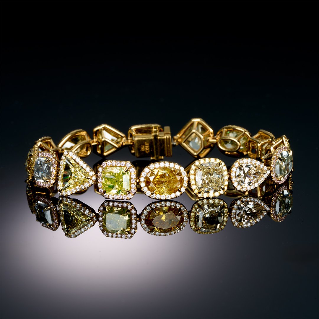 Natural Fancy Colored Diamond Bracelet