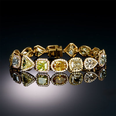 Natural Fancy Colored Diamond Bracelet