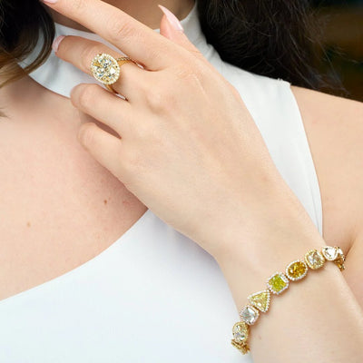 Natural Fancy Colored Diamond Bracelet