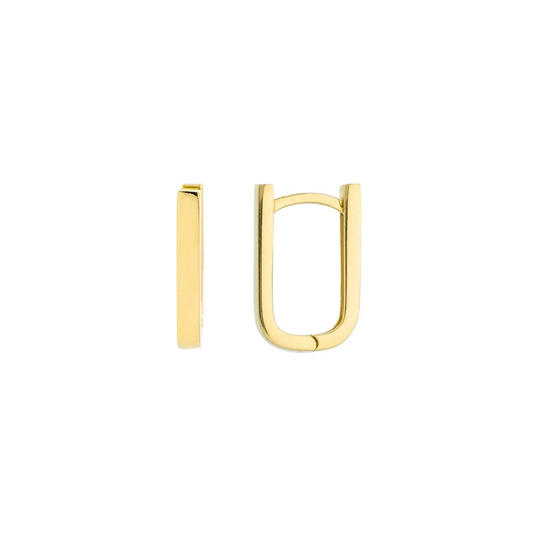 Thin Paper Clip Hoop Earrings
