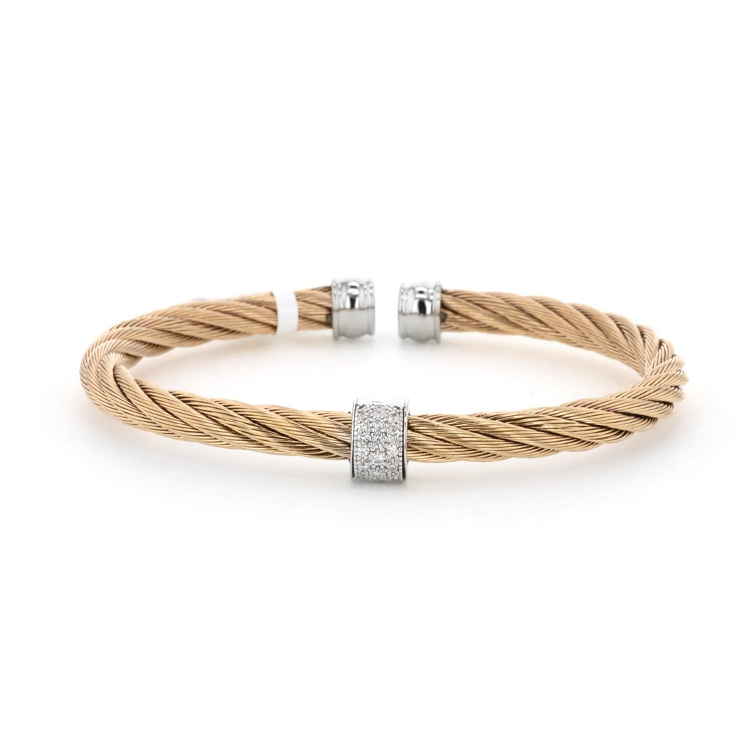 0.13 ctw Diamond Bangle Cable Bracelet