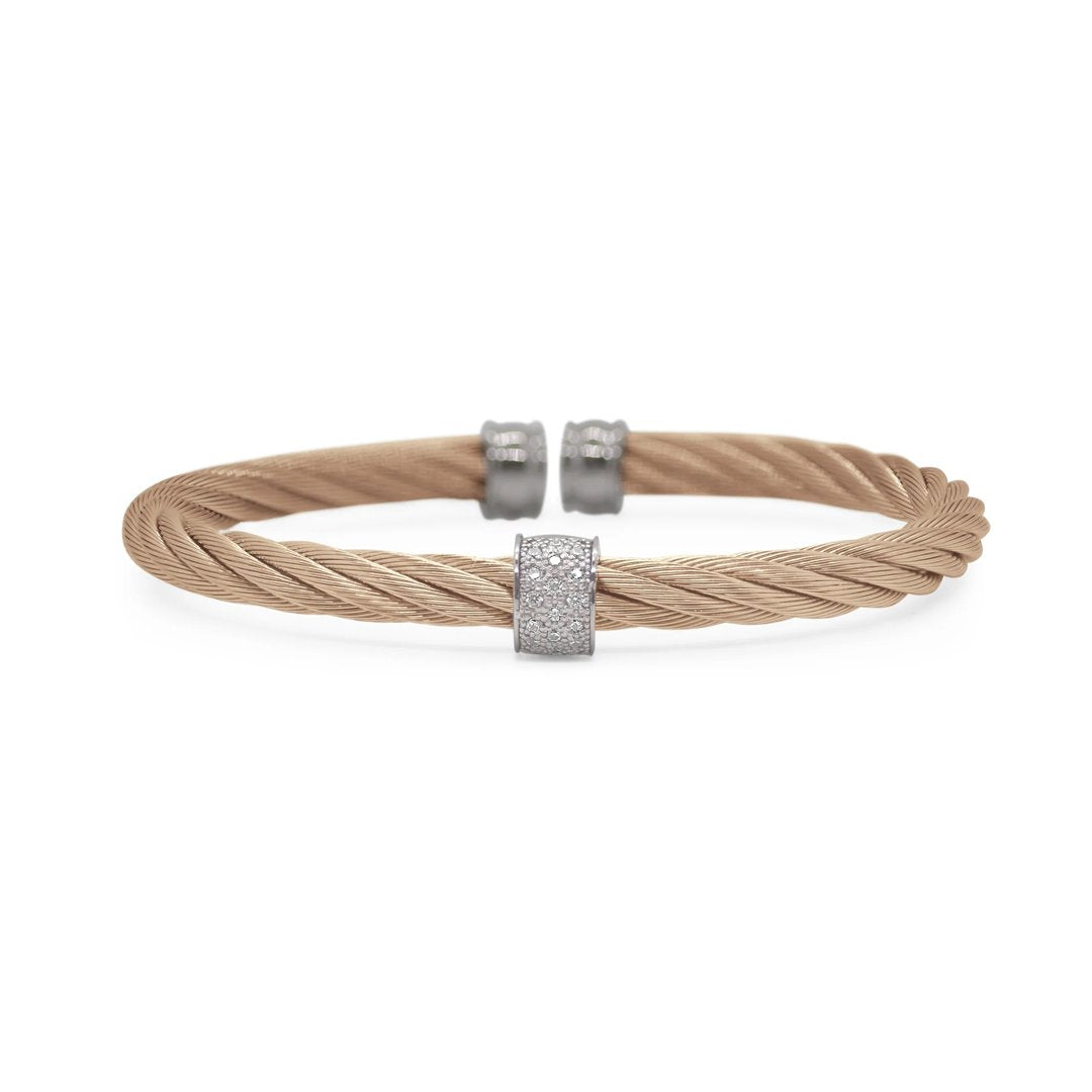 0.13 ctw Diamond Bangle Cable Bracelet