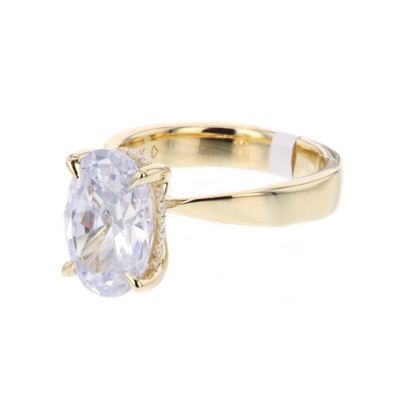 0.09 ctw Diamond Hidden Halo Engagement Ring