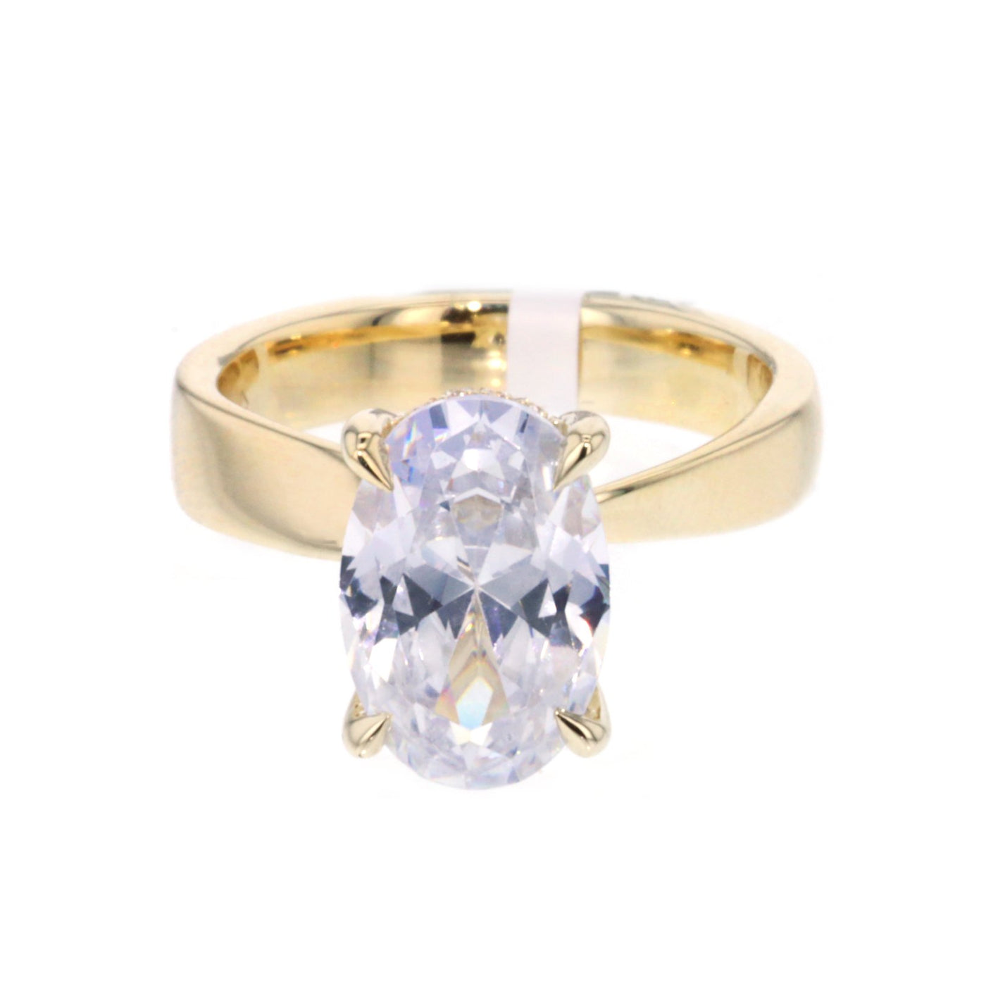 0.09 ctw Diamond Hidden Halo Engagement Ring